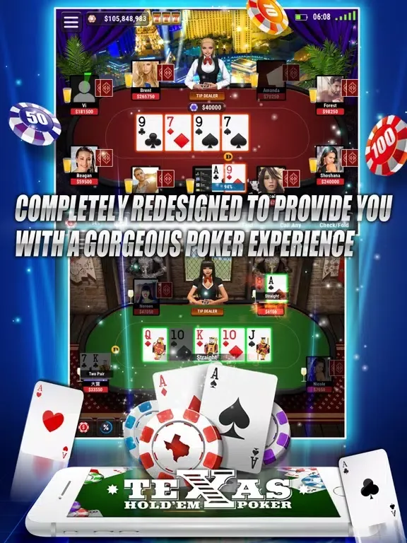 Скриншоты Boqu Texas Hold'em Poker - Free Live Vegas Casino iPad 