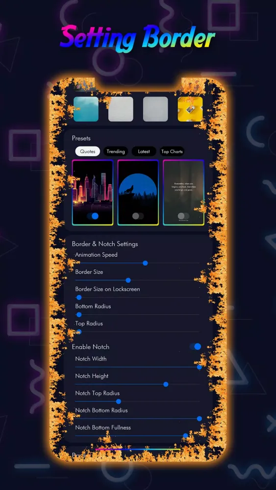 Capturas de pantalla de Edge lighting
