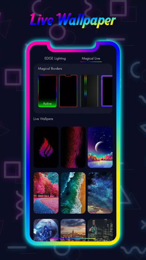Capturas de pantalla de Edge lighting