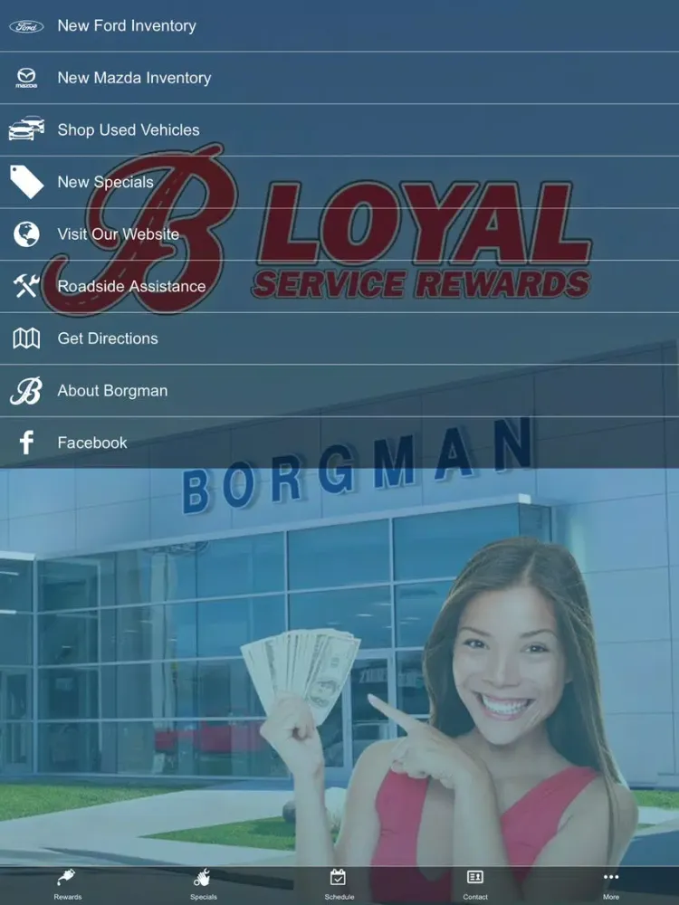 Capturas de tela do Borgman Ford Mazda iPad 