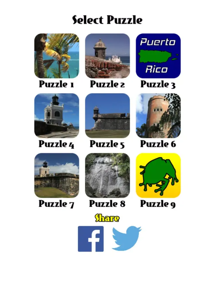 Puerto Rico Sliding Puzzles iPad  स्क्रीनशॉट
