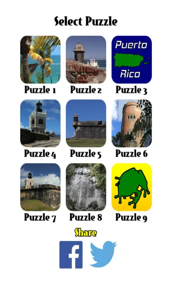 Puerto Rico Sliding Puzzles स्क्रीनशॉट