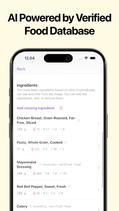 Screenshot di Crunchly | Calorie Tracker AI