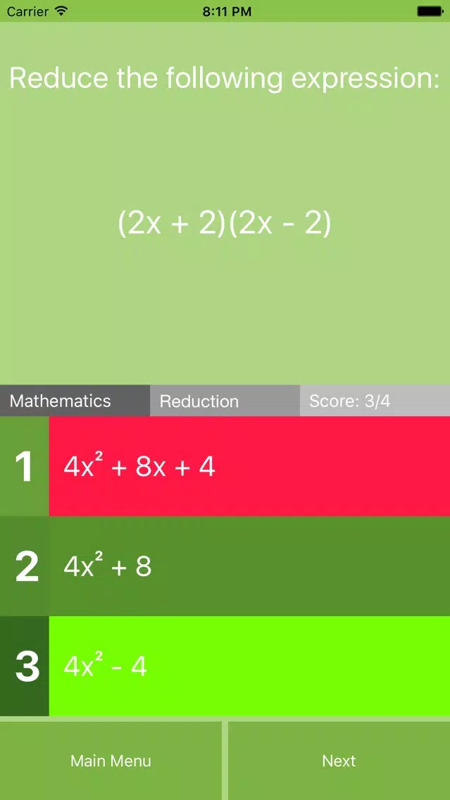 Capturas de pantalla de High School Math Quiz LITE