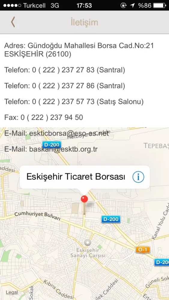 Скриншоты Eskişehir Ticaret Borsası