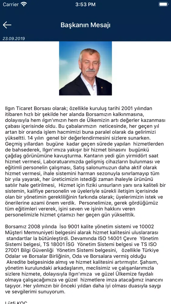 Ilgin Ticaret Borsası سکرین شاٹس