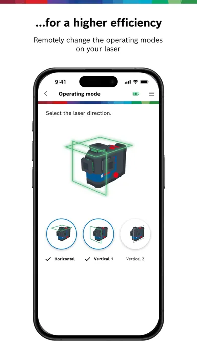 Screenshot di Bosch Leveling Remote App
