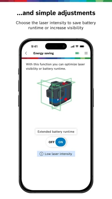Screenshot di Bosch Leveling Remote App