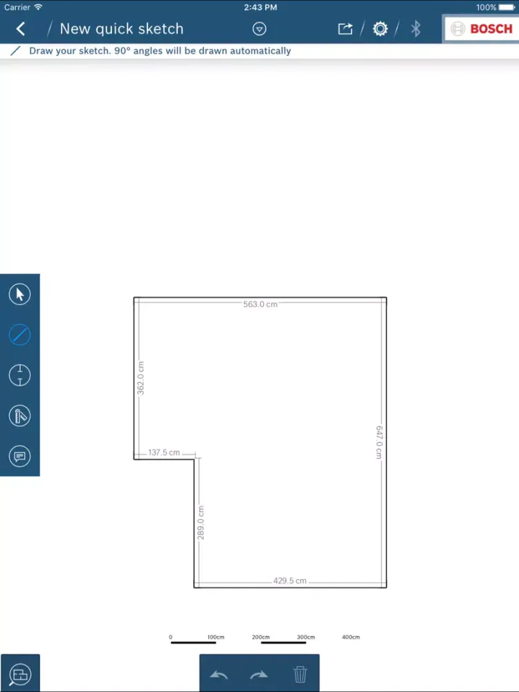 Bosch MeasureOn Gen. 1 iPad  Screenshots