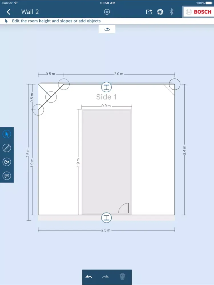 Bosch MeasureOn Gen. 1 iPad  Screenshots
