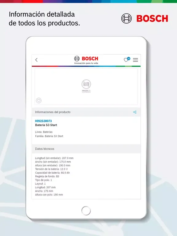 Zrzuty ekranu Catalogo Bosch Latinoamerica iPad 