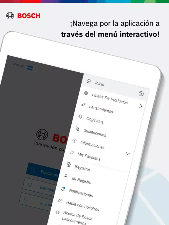 Zrzuty ekranu Catalogo Bosch Latinoamerica iPad 