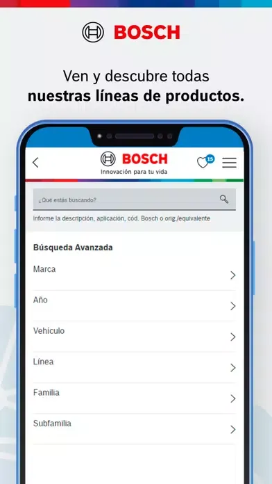 Zrzuty ekranu Catalogo Bosch Latinoamerica