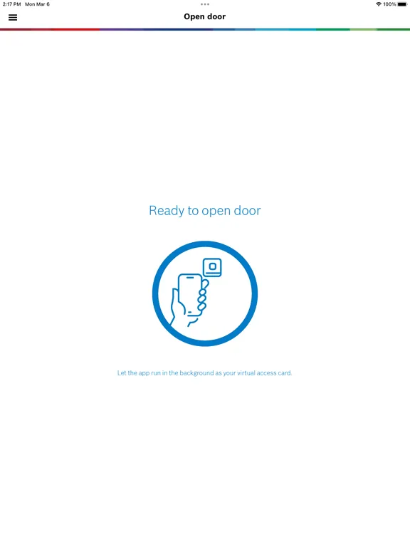 Ảnh chụp màn hình của Bosch Mobile Access iPad 
