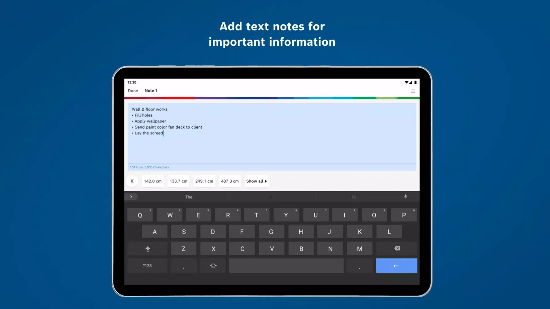 Bosch MeasureOn Screenshots