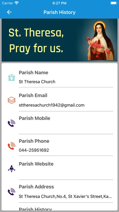 Ảnh chụp màn hình của St. Theresa Church - Kasimedu