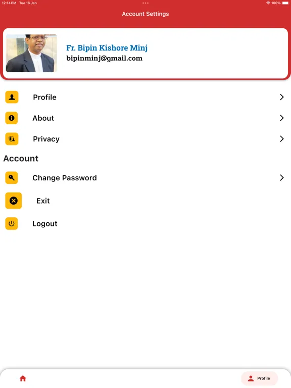 KHRIST JYOTHI PROVINCE -RAIPUR iPad  स्क्रीनशॉट