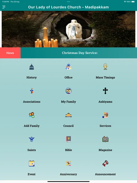 Our Lady of Lourdes Madipakkam iPad 應用截圖
