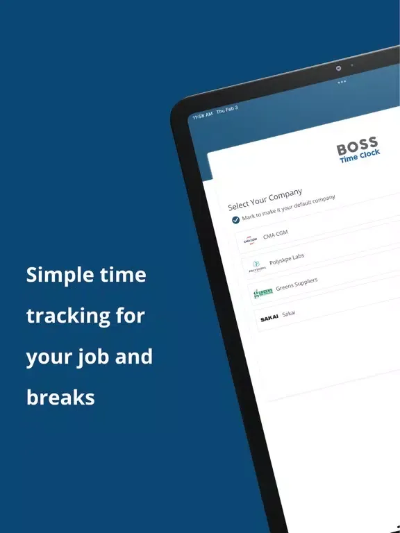 Capturas de pantalla de BOSS Time Clock iPad 