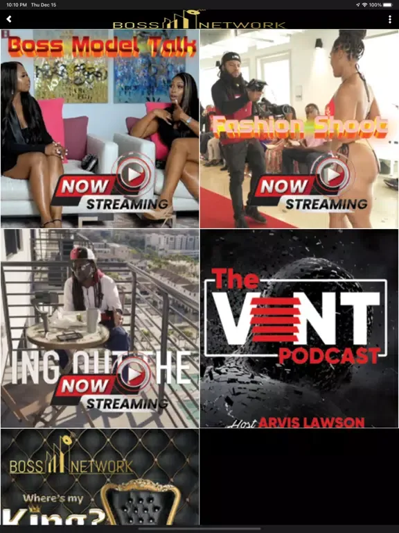 Capturas de pantalla de Boss Nation Network iPad 