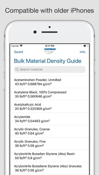 Bulk Material Density Guide Ekran Görüntüleri