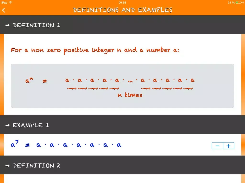 Exponentiation iPad  スクリーンショット