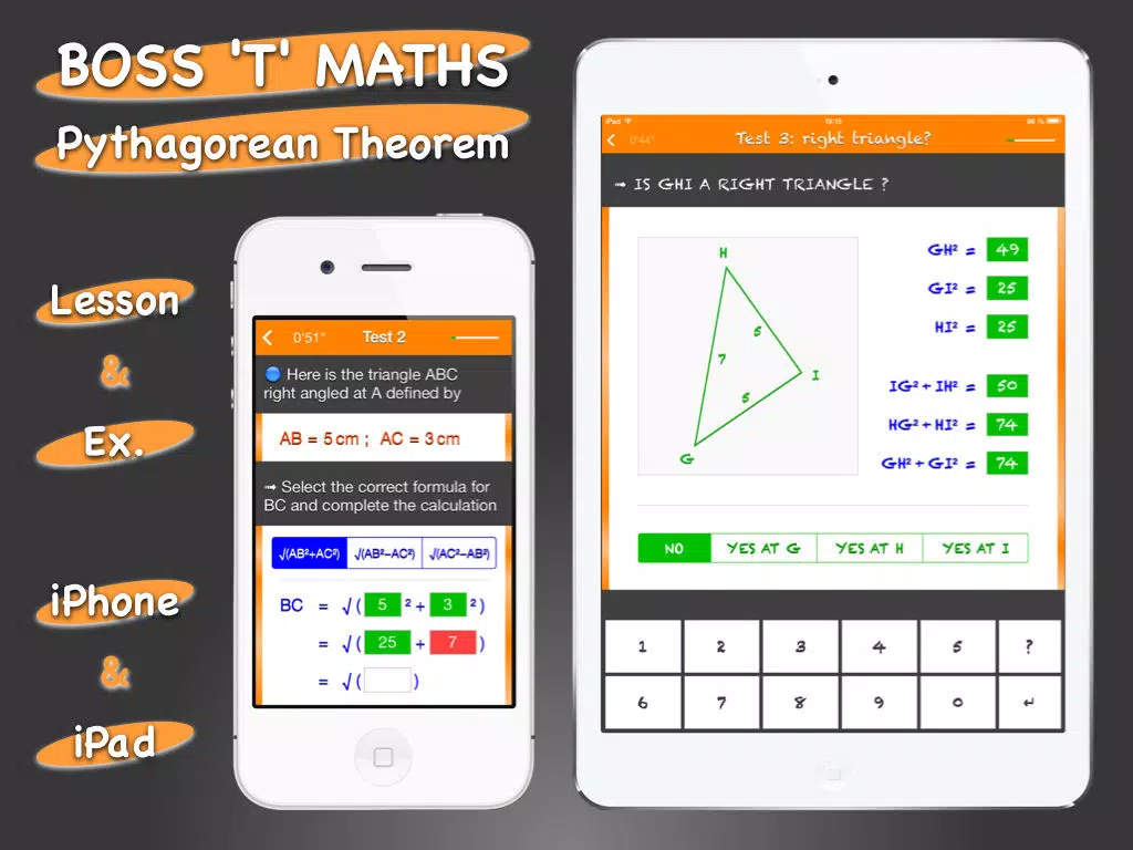 Tangkapan layar Pythagorean Theorem and its Converse iPad 