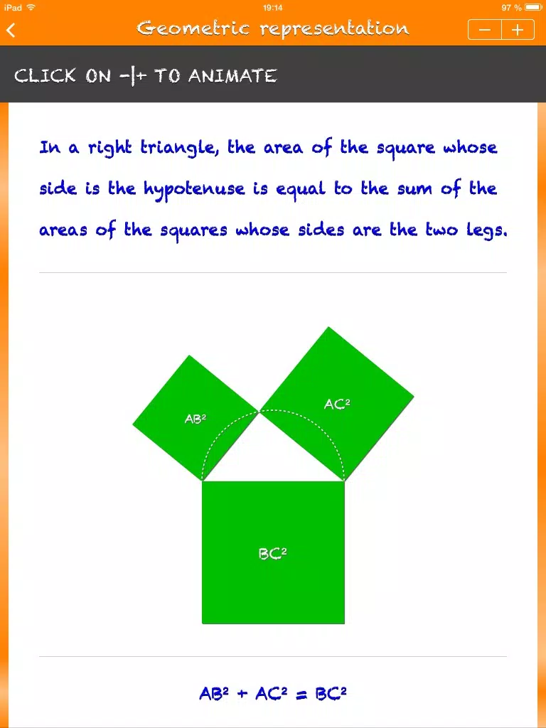 Tangkapan layar Pythagorean Theorem and its Converse iPad 