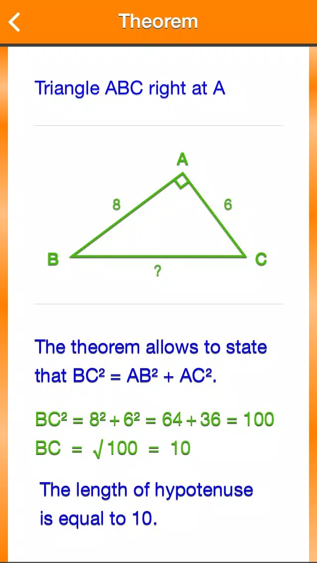 Tangkapan layar Pythagorean Theorem and its Converse