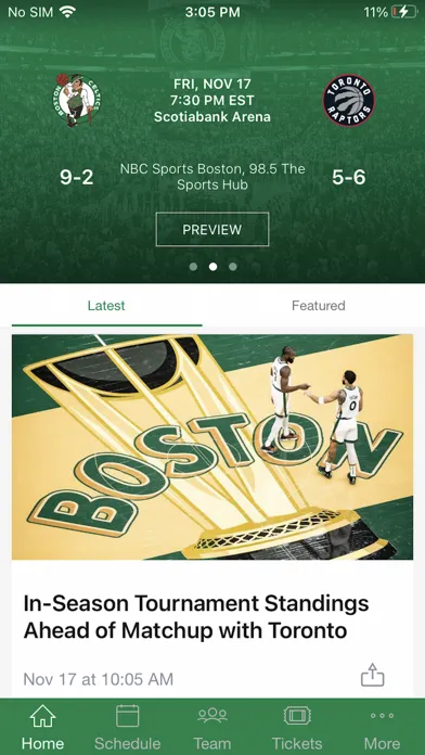 Captures d'écran de Boston Celtics