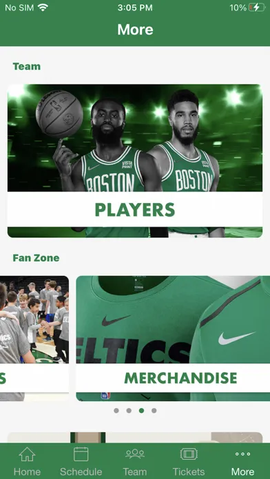 Captures d'écran de Boston Celtics