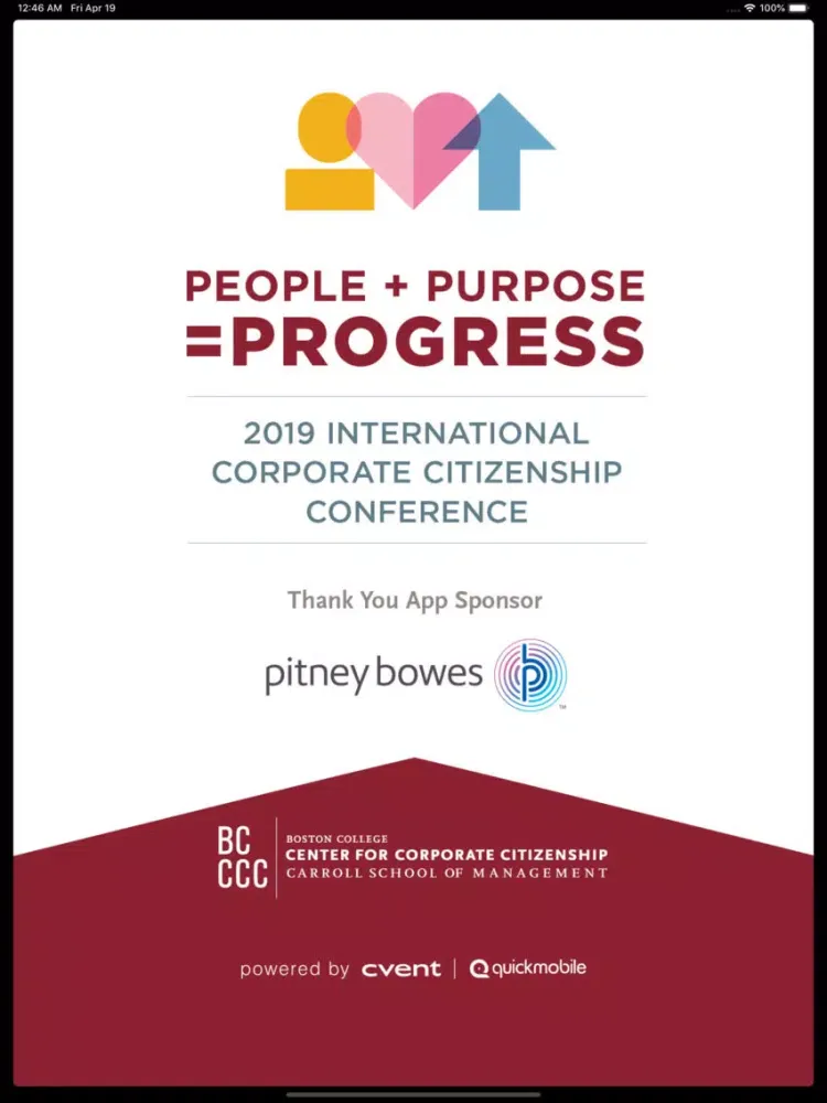 Boston College Conference 2019 iPad  Screenshots