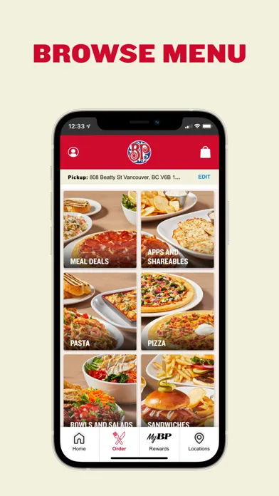 Zrzuty ekranu Boston Pizza