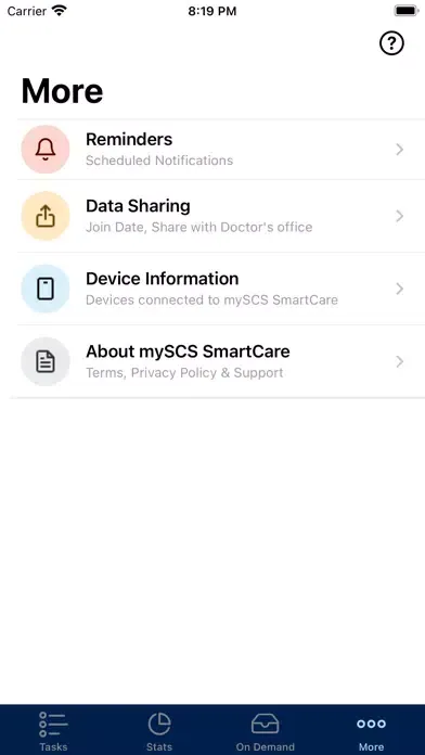 mySCS SmartCare Screenshots