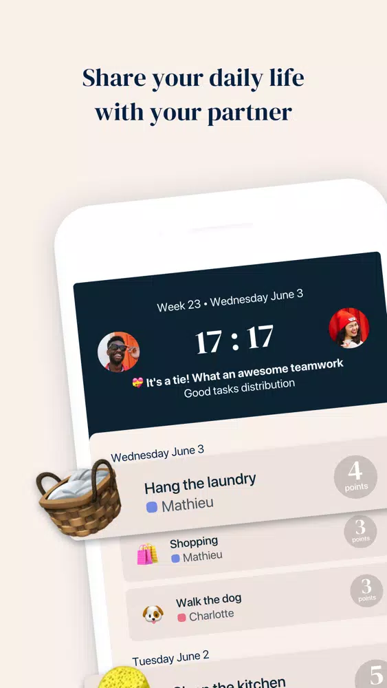 Both: Share love & daily tasks Screenshots
