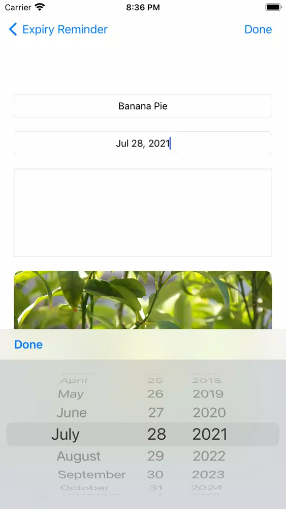 Tangkapan skrin Expiry Reminder Basic