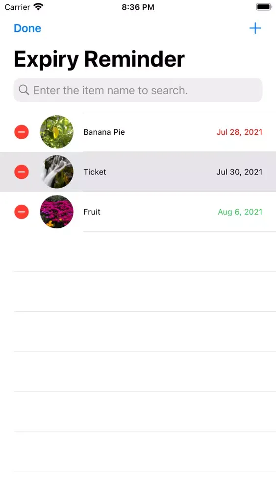 Expiry Reminder Basic স্ক্রিনশট