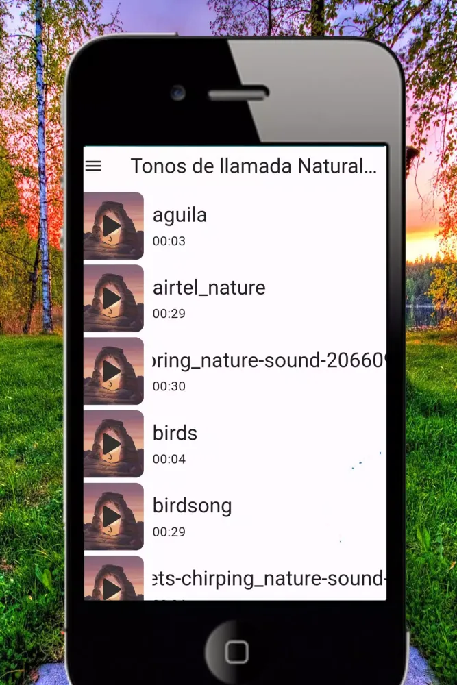 Tangkapan layar Natural Ringtones