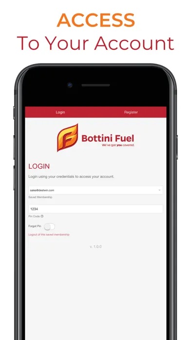 Capturas de tela do Bottini Fuel