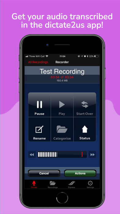 dictate2us Record & Transcribe Screenshots