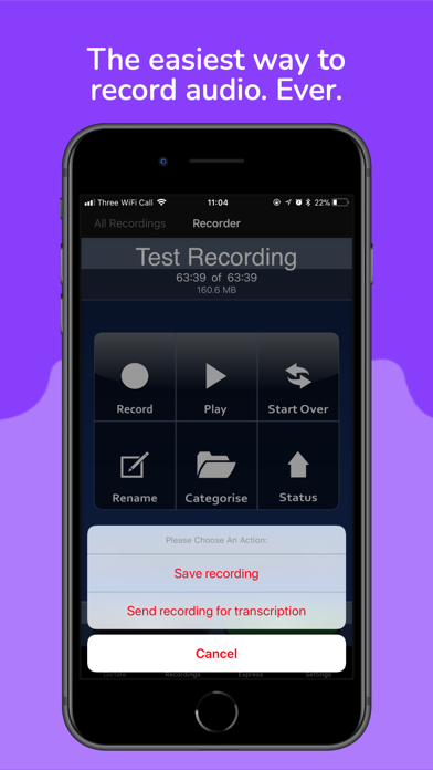 dictate2us Record & Transcribe Screenshots