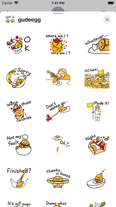 تصاویر Gudetama's Stickers