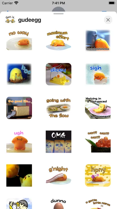 تصاویر Gudetama's Stickers