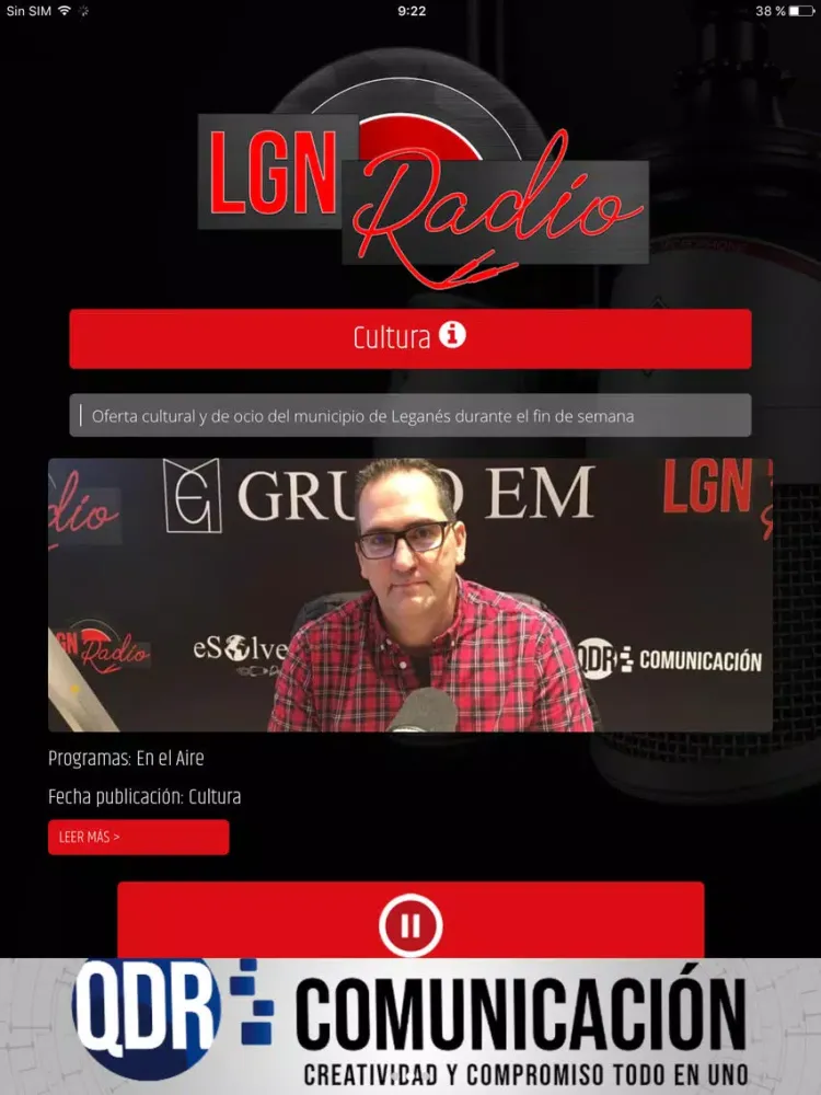 Captures d'écran de LGN Radio iPad 