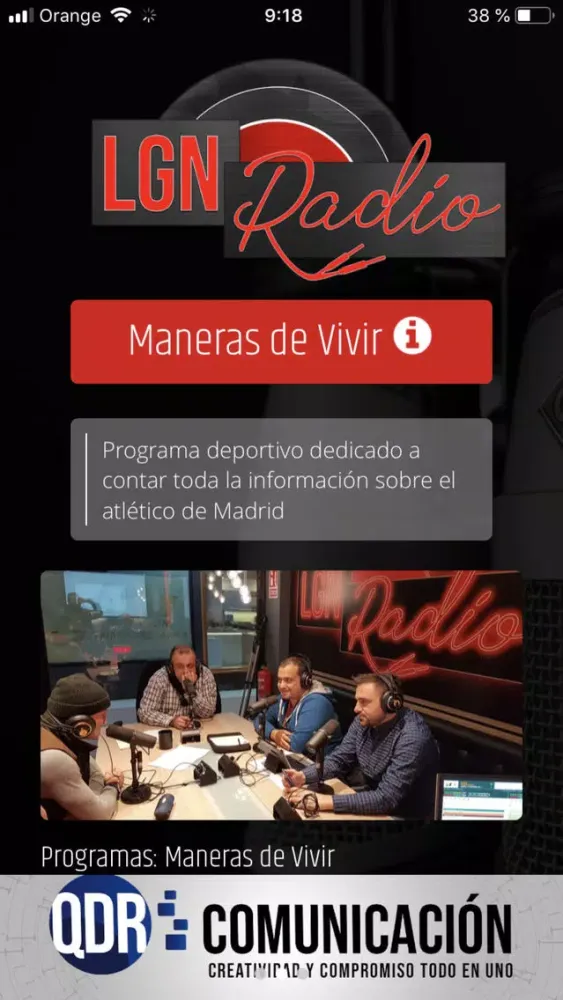 Captures d'écran de LGN Radio