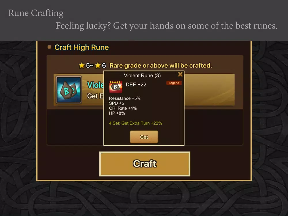 Ảnh chụp màn hình của RuneCraft Simulator for Summoners War iPad 