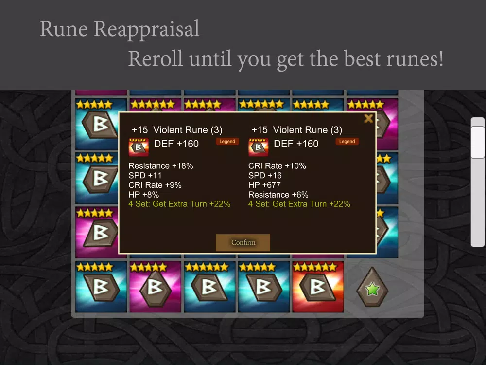 Ảnh chụp màn hình của RuneCraft Simulator for Summoners War iPad 