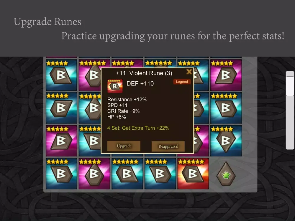 RuneCraft Simulator for Summoners War iPad  스크린샷