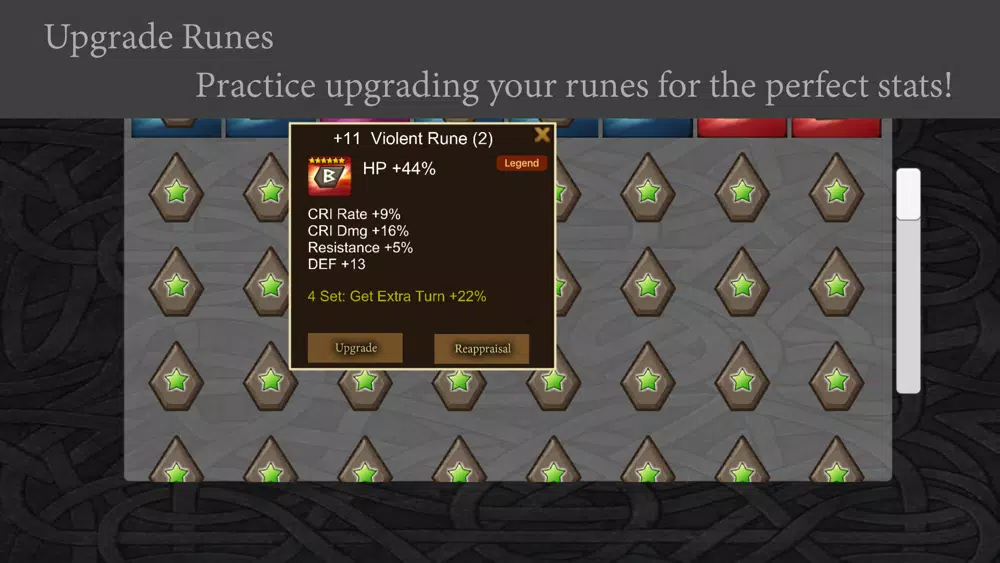 Ảnh chụp màn hình của RuneCraft Simulator for Summoners War