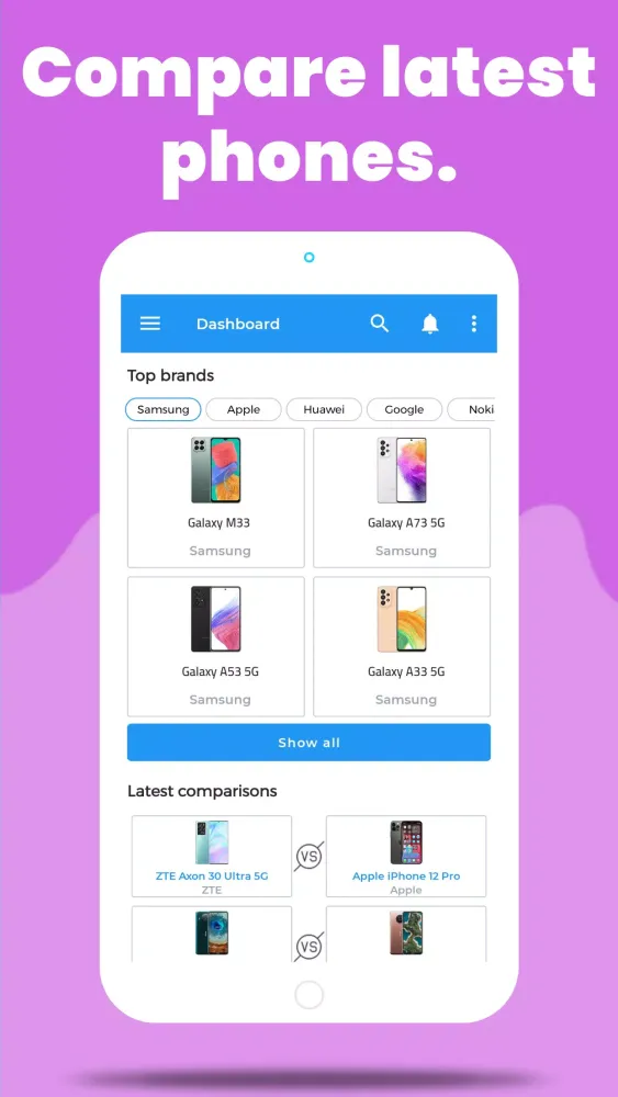 Compare Phones Screenshots